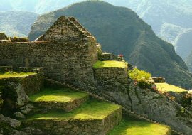 Escalier à Machu Picchu